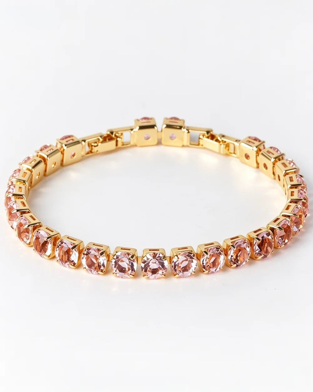 Stella Tennis Copper Zircon Bracelet in Silver Green